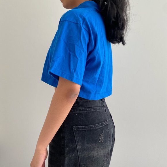 Topshop Cropped Polo Shirt - Picture 2 of 5